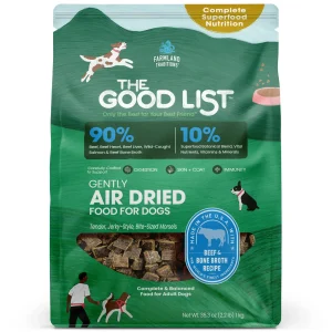 Farmland Traditions The Good List Gently Air Dried Dog Food Beef & Bone Broth 2.2 lb