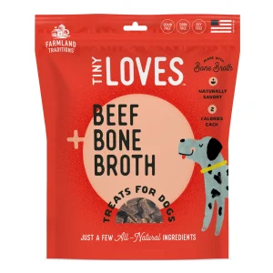 Farmland Traditions Tiny Loves Beef w/Bone Broth Dog Treats 12 oz