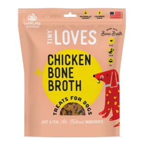 Farmland Traditions Tiny Loves Chicken w/Bone Broth Dog Treats 6 oz