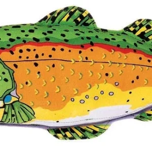 FAT CAT Incredible Strapping Yankers Plush Dog Toy - Trout, Multi-Color, Medium