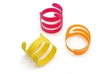 FAT CAT Looney Loops Cat Toy Pink, Yellow, Orange, 3 ct