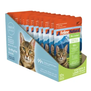 Feline Natural Cat Grain-Free Chicken Lamb 3 oz. Pouch 12 ct 12 ct