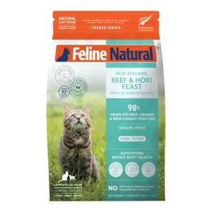 Feline Natural Freeze-Dried Beef and Hoki Cat Food - Grass-Fed Beef and Wild Hoki, 1.8 lb