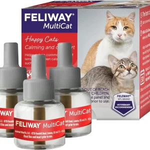 Feliway MultiCat Calming Diffuser Refill 3 Pack 90 Day Supply