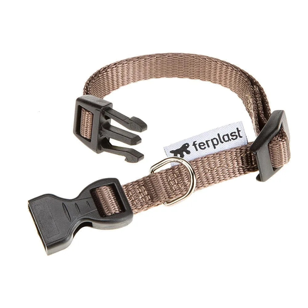 Ferplast Club C Nylon Collar for Dogs (Brown)