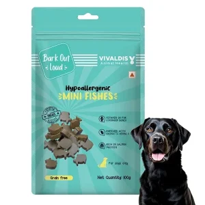 FG - Bark Out Loud by Vivaldis Mini Fishes Grain Free & Hypoallergenic Dog Treats