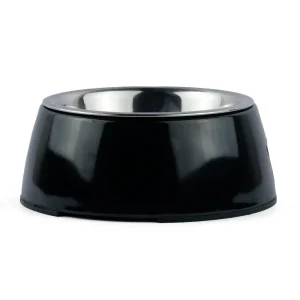 FG-Basil Solid Color Melamine Bowl for Dogs and Cats (Black)