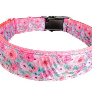 Field Of Flowers Nylon Dog Collar