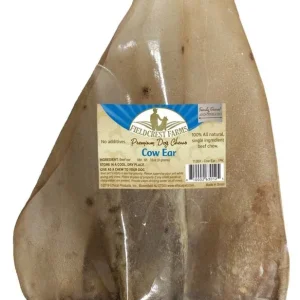 Fieldcrest Farms Beef Cow Ears - Natural Dog Chew, 100 ct
