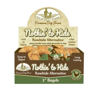 Fieldcrest Farms Nothin' to Hide Bagels Dog Treat Chicken 3 in 24 ct