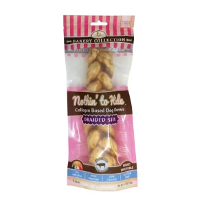 Fieldcrest Farms Nothin' To Hide Bakery Collection Dog Treat Braided Stix, Beef, 9 in