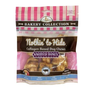 Fieldcrest Farms Nothin' To Hide Bakery Collection Dog Treat Knotted Bone, Beef, 4 in, 3 ct