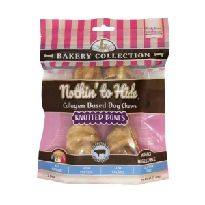 Fieldcrest Farms Nothin' To Hide Bakery Collection Dog Treat Knotted Bone, Beef, 6 in, 2 ct
