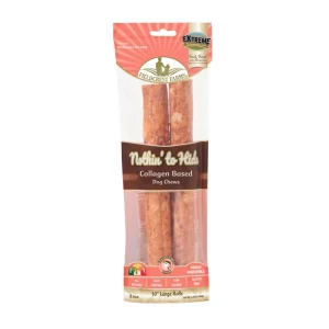 Fieldcrest Farms Nothin' to Hide Collagen Roll Dog Chew Salmon, 10 in, 2 ct