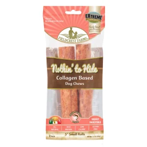 Fieldcrest Farms Nothin' to Hide Collagen Roll Dog Chew Salmon 5 in, 2 pk