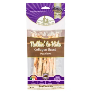 Fieldcrest Farms Nothin' to Hide Collagen Twist Stix Dog Chew Bacon Small, 10 pk