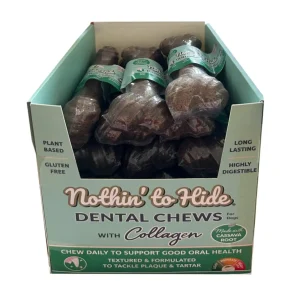 Fieldcrest Farms Nothin' to Hide Dental Bone Collagen Dog Chew Display Beef 5 in 24 ct