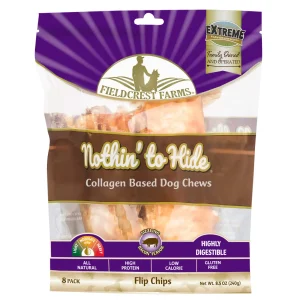 Fieldcrest Farms Nothin' To Hide Flip Chips Dog Treat Bacon 8 pk