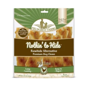 Fieldcrest Farms Nothin' To Hide Flip Chips Dog Treat Chicken, 8.5 oz, 8 ct