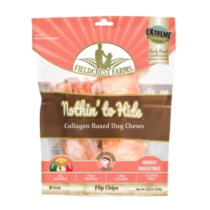 Fieldcrest Farms Nothin' To Hide Flip Chips Dog Treat Salmon, 8 ct