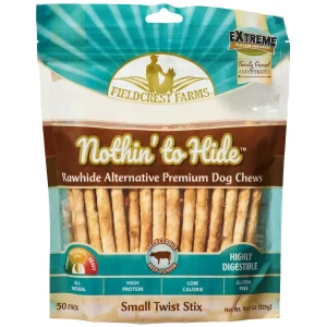 Fieldcrest Farms Nothin' To Hide Twist Stix Dog Treat Beef, 50 ct