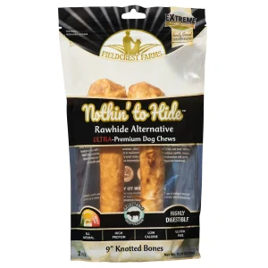 Fieldcrest Farms Nothin' To Hide Ultra Knotted Bone Dog Treat Beef 9 in