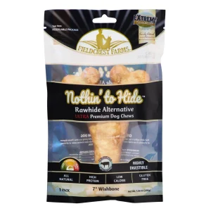 Fieldcrest Farms Nothin' To Hide Ultra Wishbone Dog Treat Beef 7 in, 1 pk