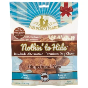 Fieldcrest Nothin' to Hide - Rawhide-Free Beef Gingerbread, 4 ct