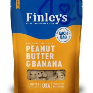 Finley's Barkery Crunchy Dog Biscuits Peanut Butter & Banana 6 oz