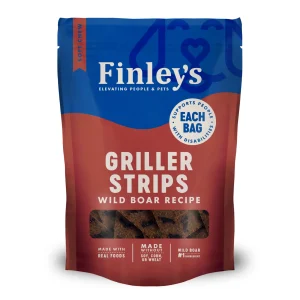Finley's Barkery Griller Strips Dog Treats Wild Boar 6 oz