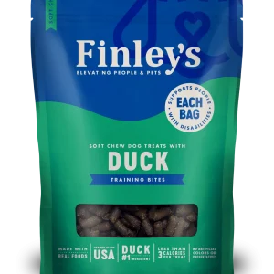 Finley's Barkery Soft Chew Trainer Bites Dog Treats Duck 6 oz