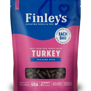 Finley's Barkery Soft Chew Trainer Bites Dog Treats Turkey 6 oz