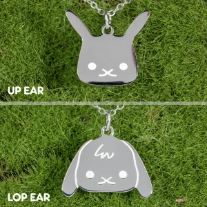 Flat Bonnie Silver Necklaces (Lop & Up Ear)