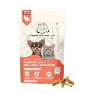 FloofYou Air Dried Quail Wings and Neck Chews Dog and Cats Treats