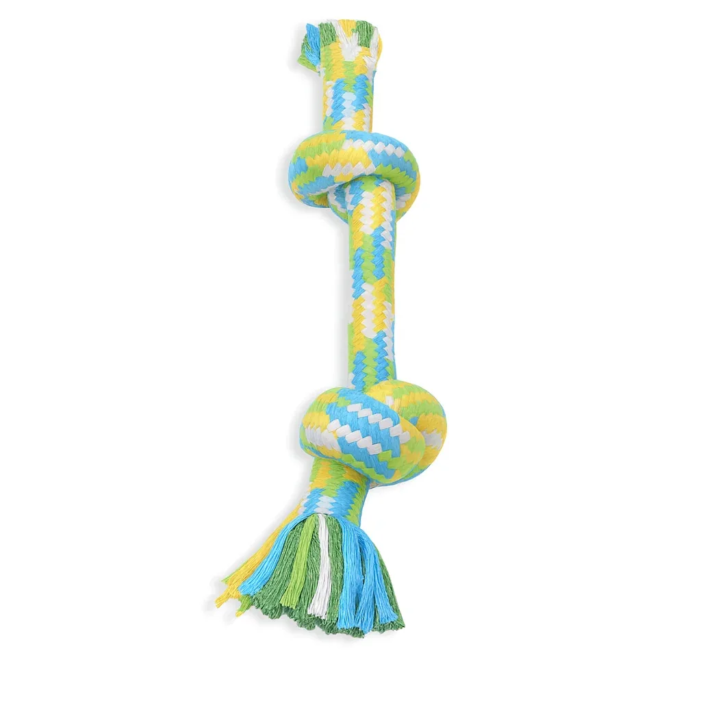 Flossy Chews Braided 2 Knot Rope Bone 14" - Image 2