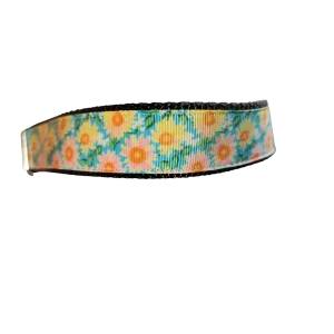 Flower Rows Nylon Dog Collar