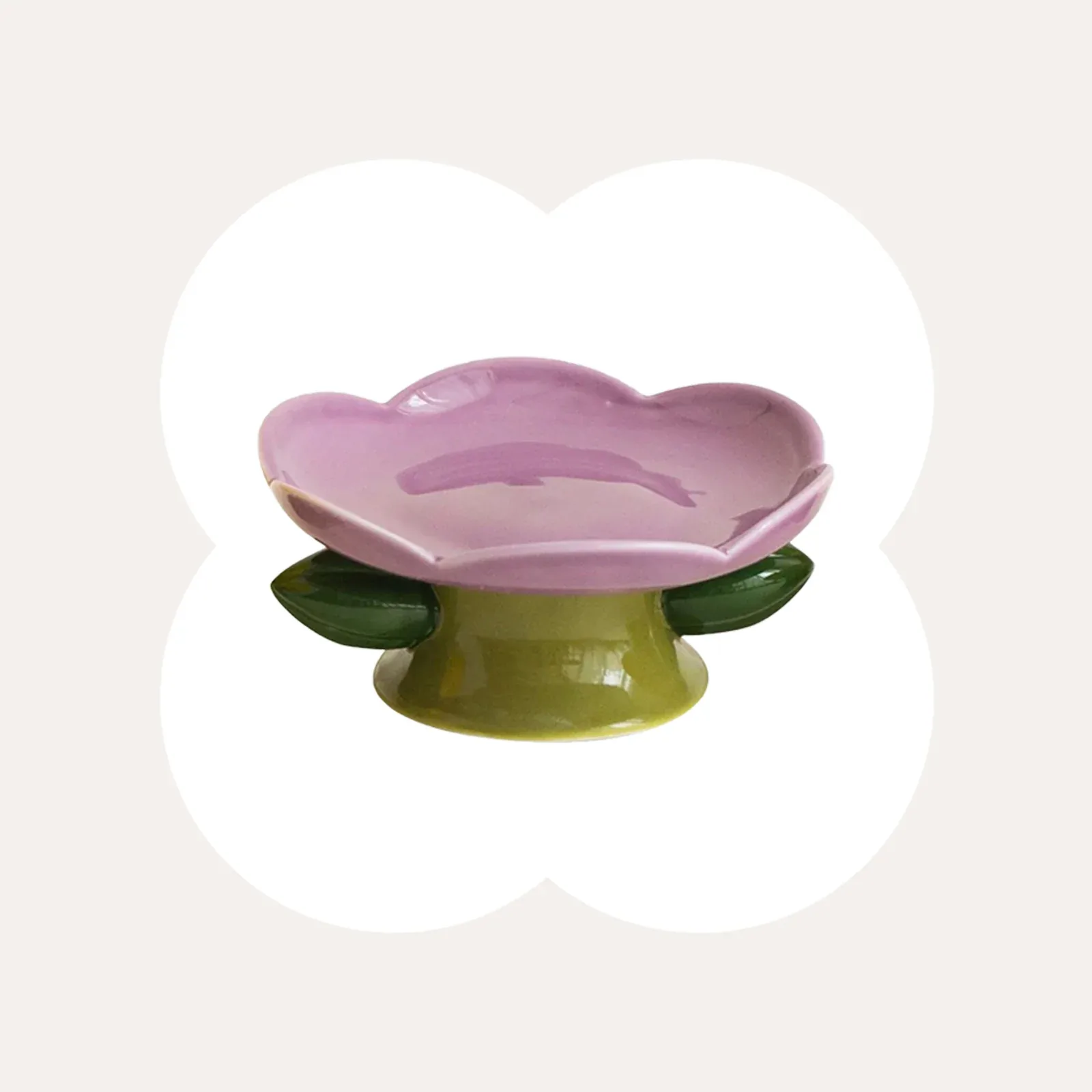 Flower Shape Cat Bowl - Image 2