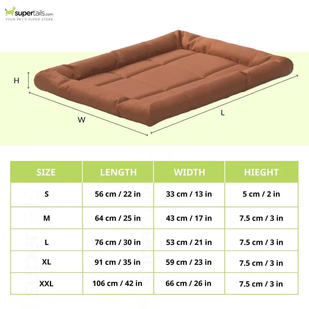 Fluffy's Kozi Pet Rectangular Shaped Bed for Dogs and Cats (Brown) - Image 2