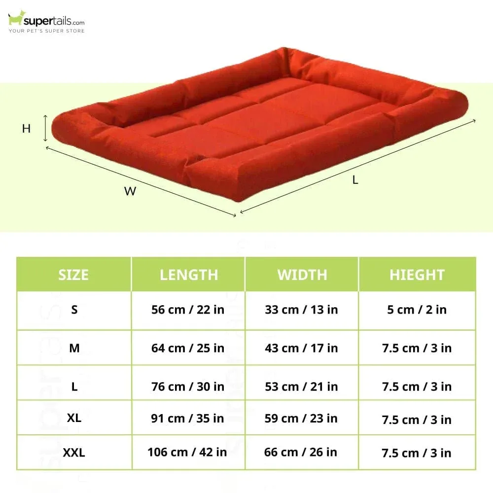 Fluffy's Kozi Pet Rectangular Shaped Bed for Dogs and Cats (Red) - Image 2