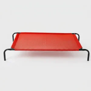Fluffy's Pawsome Waterproof elevated Sides Camping Bed for Dogs (Red)