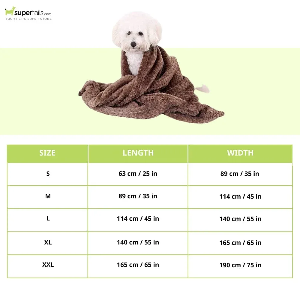 Fluffy's Petslover Breathable Soft Fleece Blanket for Dogs and Cats (Brown) - Image 2