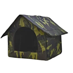 Fluffy's Petslover Luxurious Foldable Tent For Dogs and Cats (Army Print)