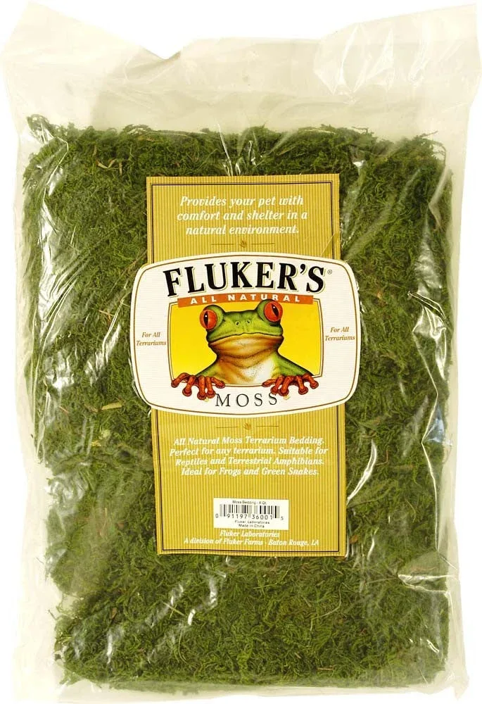 Fluker's All Natural Moss Bedding Substrate, Green, 8 qt, Large