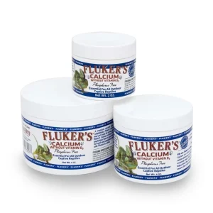 Fluker's Calcium Supplement without Vitamin D3 and Phosphorus - Reptile Calcium Powder for Outdoor and High UVB Setups, 4 oz