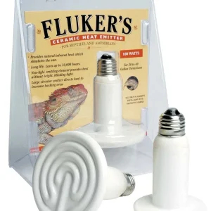 Fluker's Ceramic Heat Emitter for Reptiles - 24-Hour Infrared Heat Source, 100W