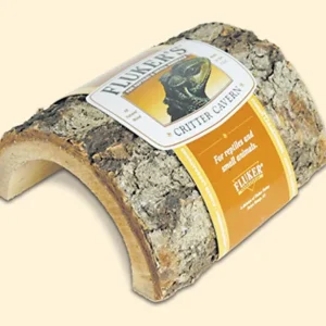 Fluker's Critter Cavern Half Log Hideaway - Brown, Medium