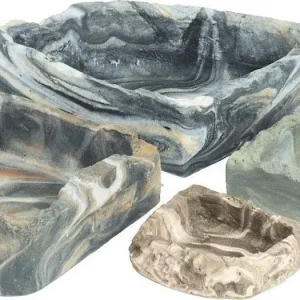 Fluker's Non-Porous Reptile Corner Bowl - Food and Water Dish, Large 9 in