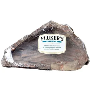 Fluker's Repta-Bowl Non-Porous Food and Water Bowl - 9 in, Large, Multi-Color