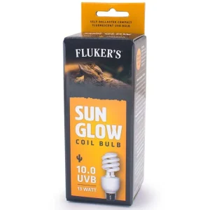 Fluker's Sun Glow 10.0 UVB Desert Coil Bulb, White, 13W