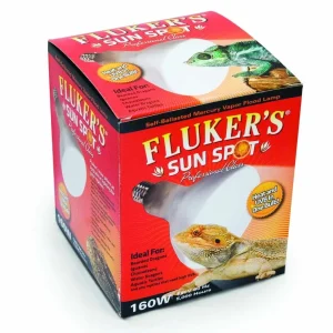 Fluker's Sun Spot Mercury Vapor Bulb, White, 160W